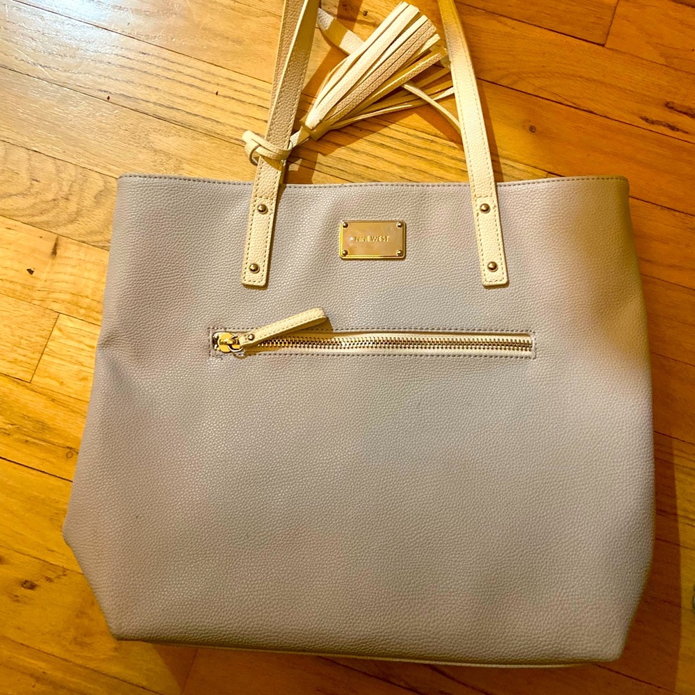 Nine West grey tote.  Great condition.  Good for work or carrying laptop.